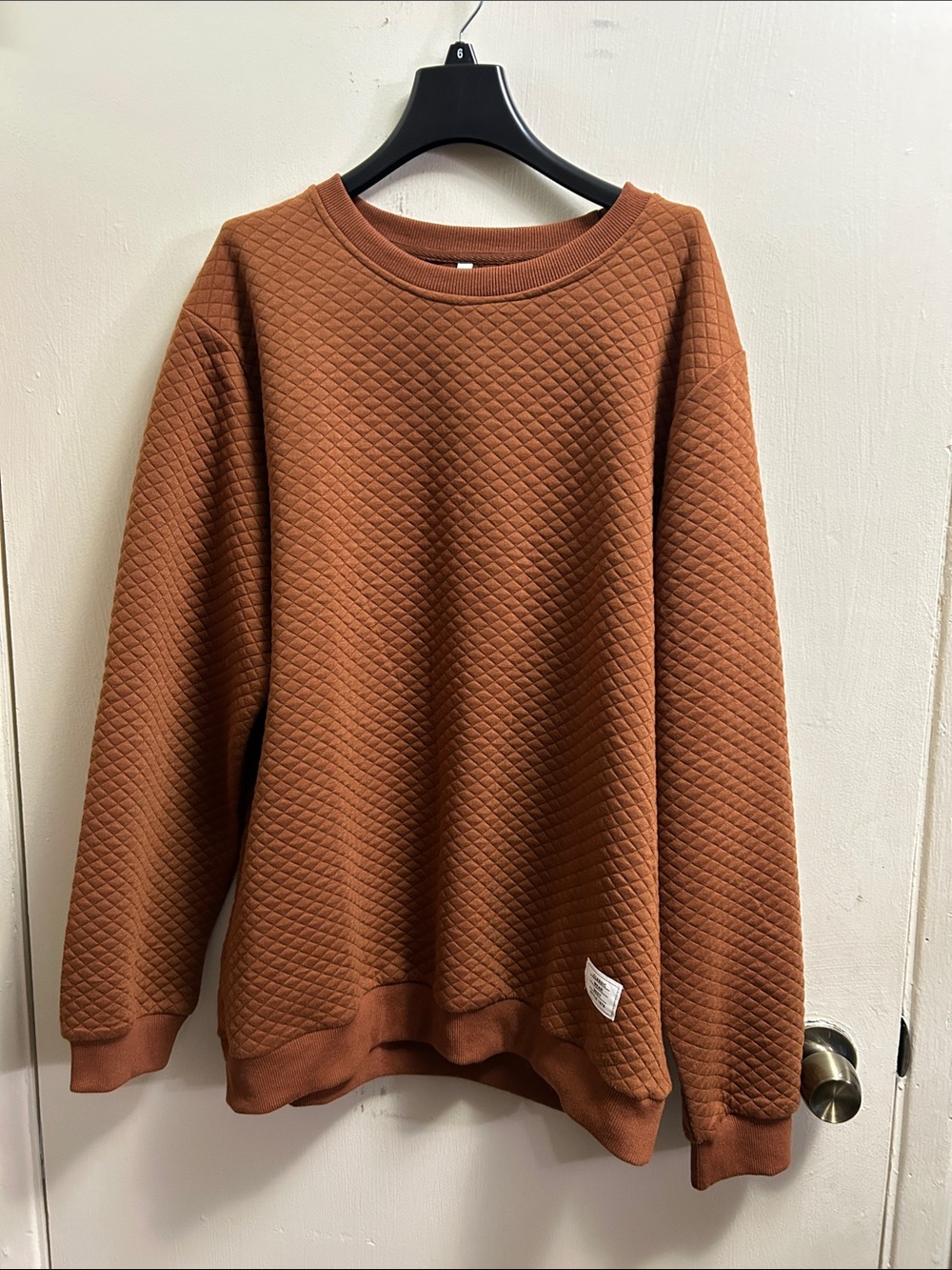 Classic Wear Best Style 1979 Women’s Quilted Crewneck Sweater - Brown